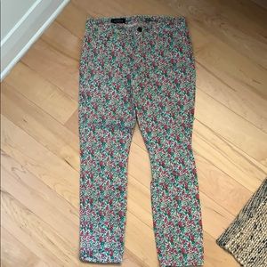 Jcrew toothpick ankle length in Liberty print.